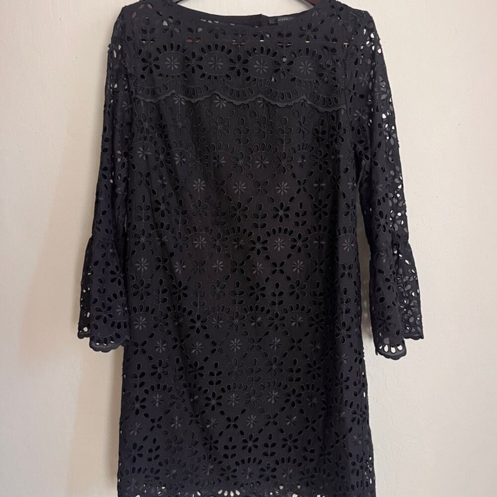J. Crew Dress  LBD Eyelet Shift